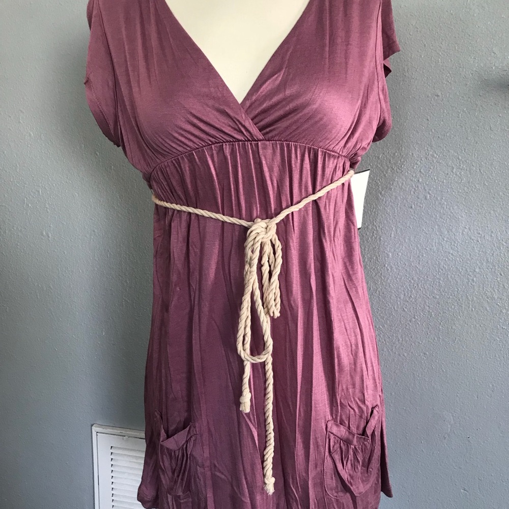 Mauve VNeck Dress